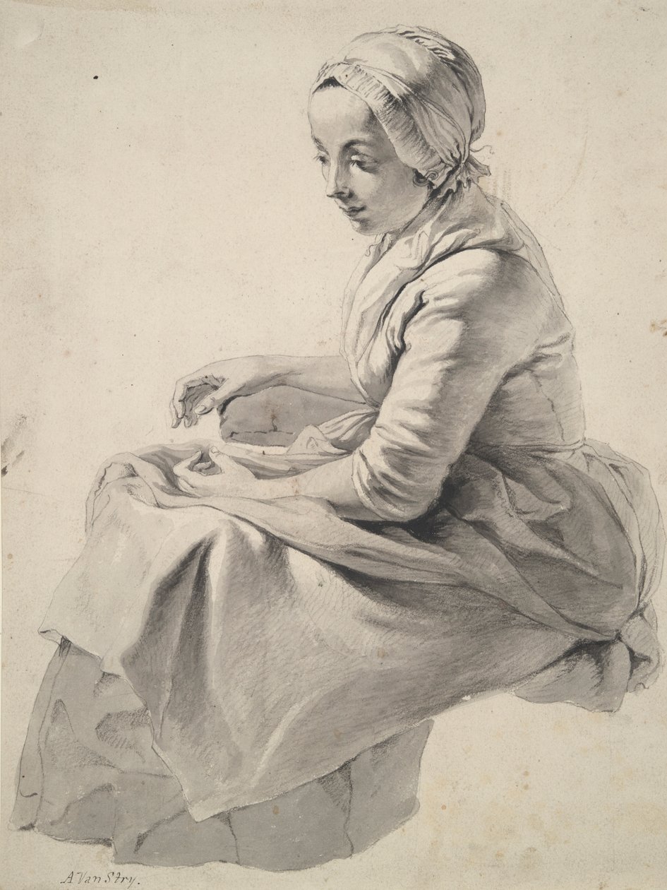 Ülő Nő alkotó: Abraham van Strij