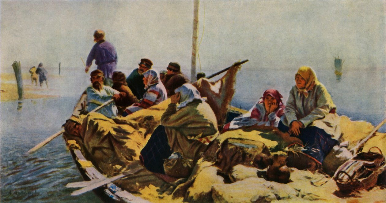 „Az Oka folyón”, 1890, 1965. alkotó: Abram Arkhipov