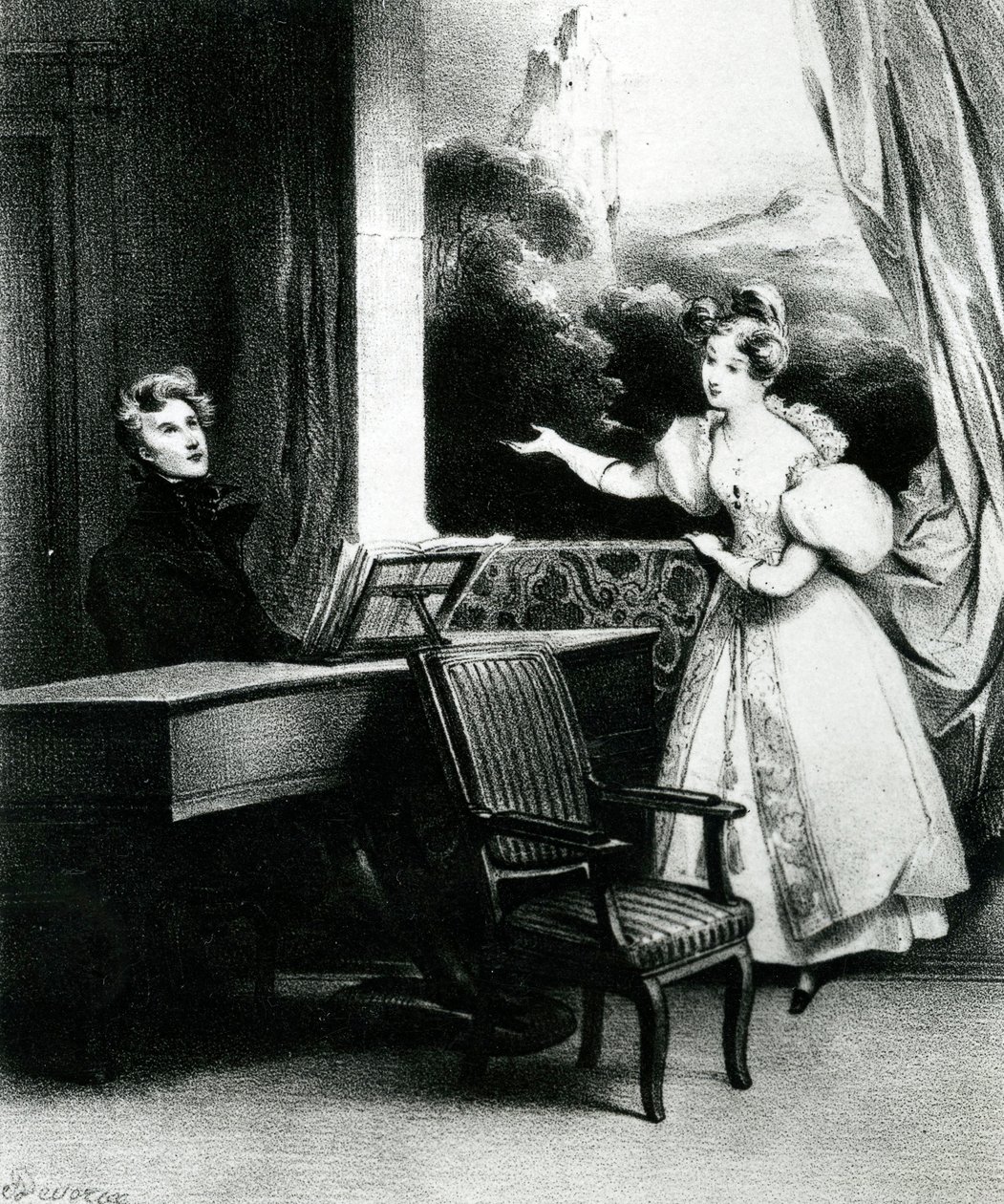 A művész, 1831 (litográfia) alkotó: Achille Devéria