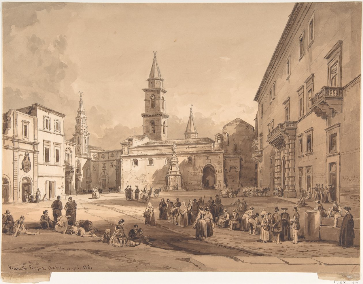 A Fő tér Andriában alkotó: Achille Vianelli