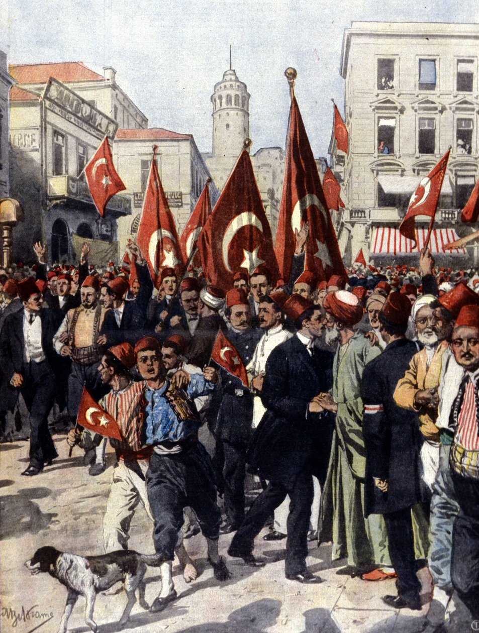 Abdulhamid szultán II alkotó: Achille Beltrame