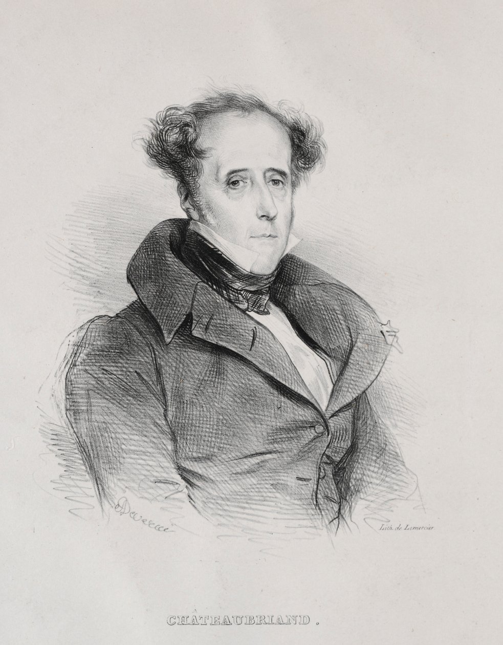 Francois Rene Auguste Victome de Chateaubriand. alkotó: Achille Devéria