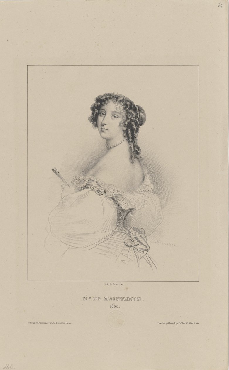 Françoise dAubigné, Marquise de Maintenon 1635-1719, 1830-1840. alkotó: Achille Devéria