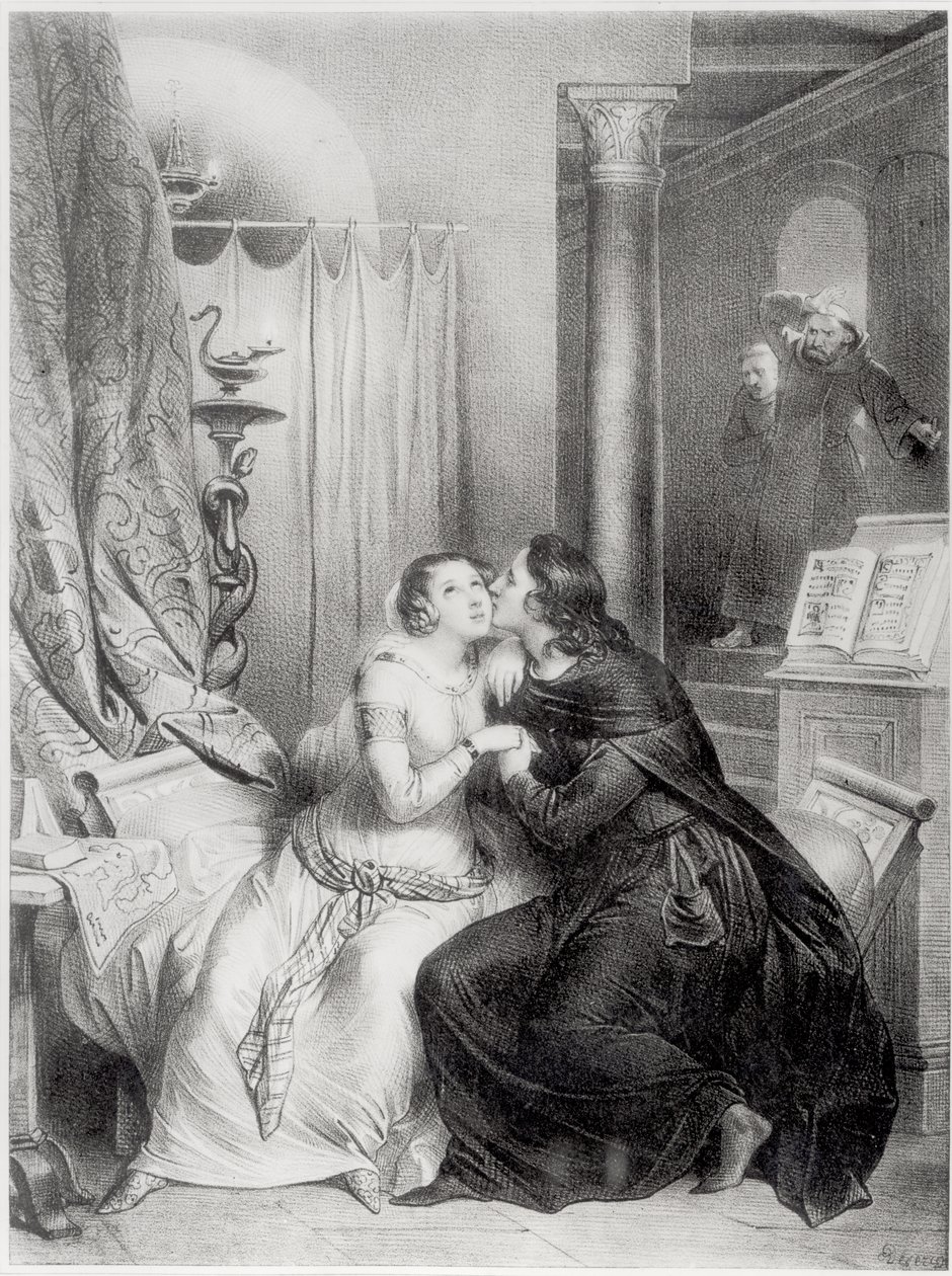 Heloise és Abelard alkotó: Achille Devéria