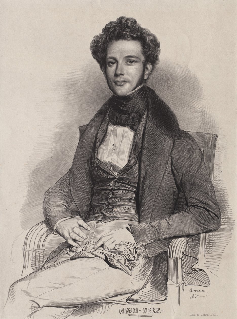Henri Herz zongoraművész, 1832. alkotó: Achille Devéria