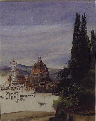 Firenze a Boboli Gardensből (befejezetlen) alkotó: Ada Dundas