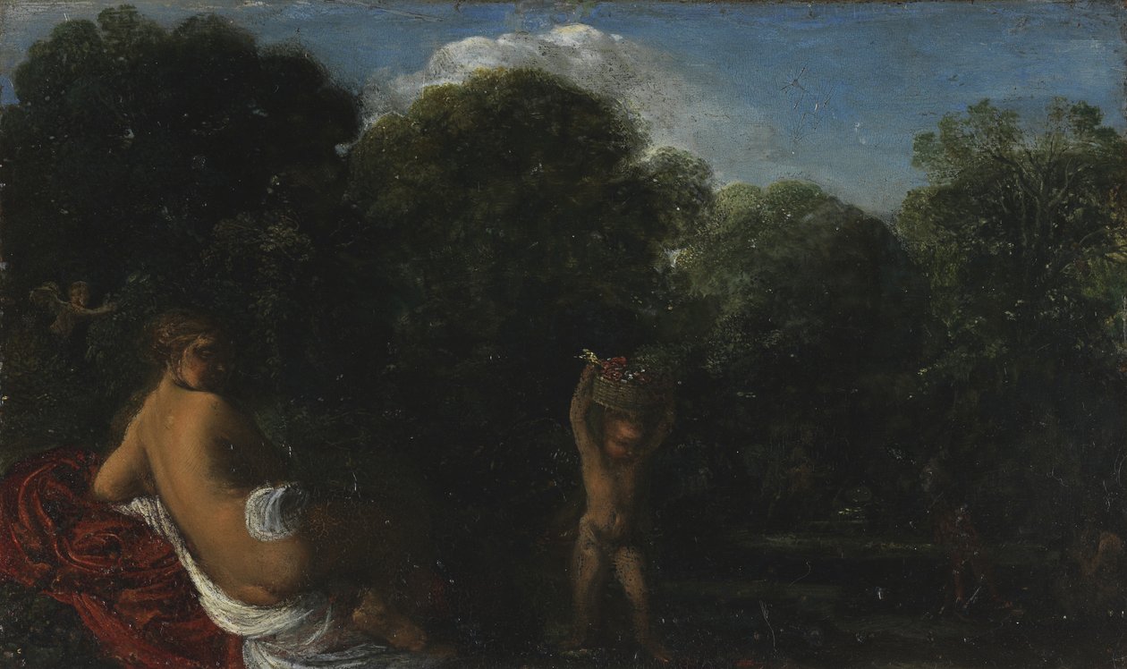 Vénusz és Ámor, 1600-05 (olaj, réz) alkotó: Adam Elsheimer