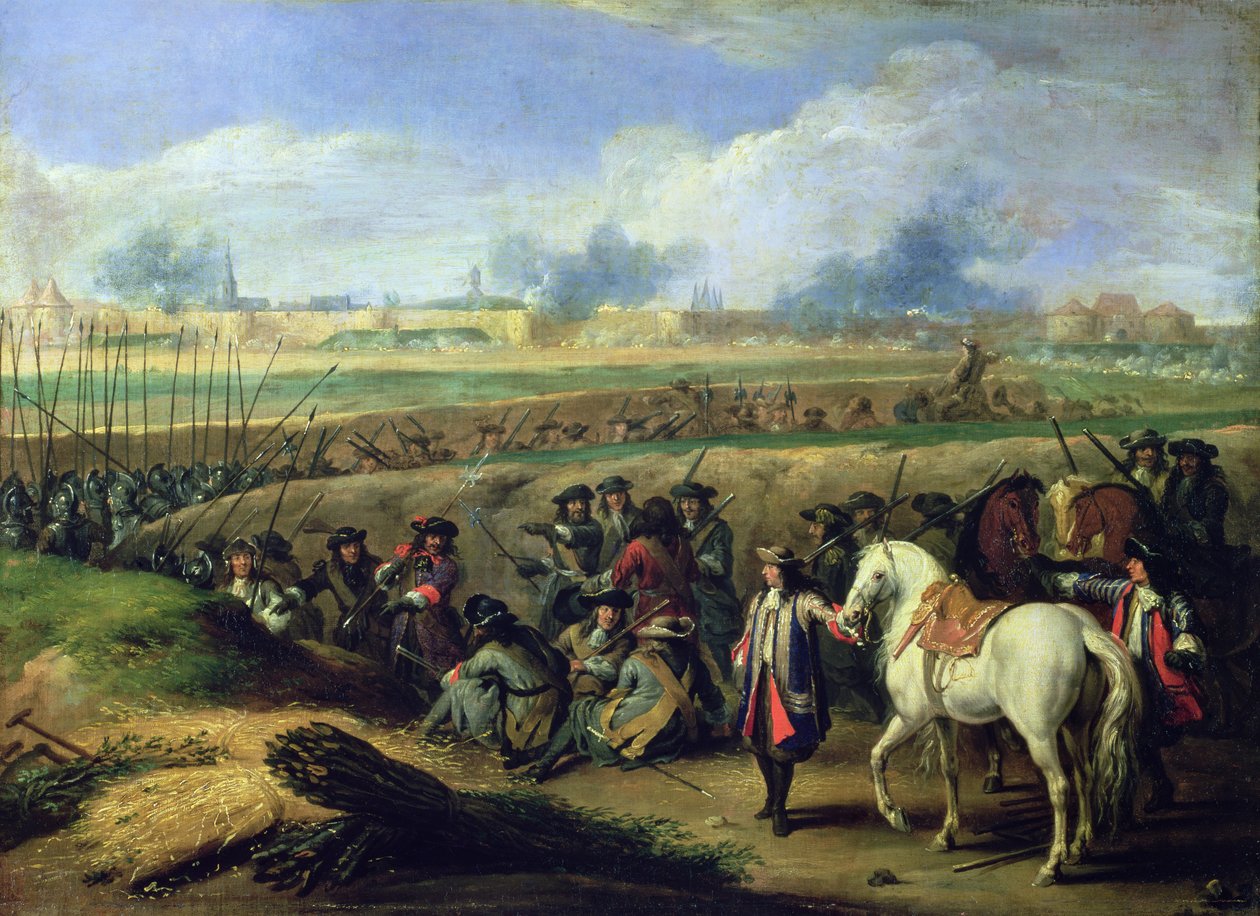 XIV. Lajos (1638-1715) Tournai ostrománál, 1667. június 21-én alkotó: Adam Frans van der Meulen