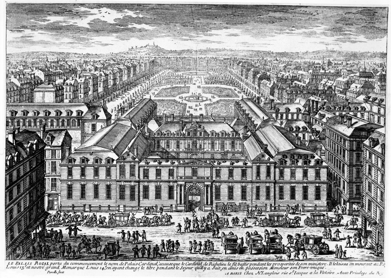 A Palais-Royal, Párizs, kb. 1680 alkotó: Adam Perelle