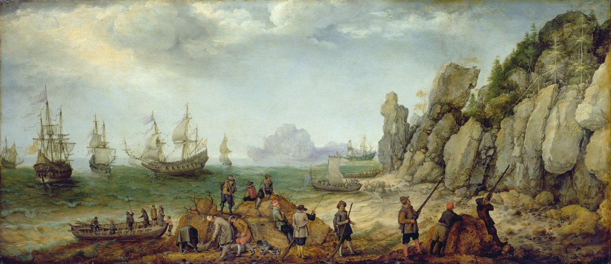 Vadkecskevadászat a tengerparton, 1620 (lásd még: 152264) alkotó: Adam Willaerts