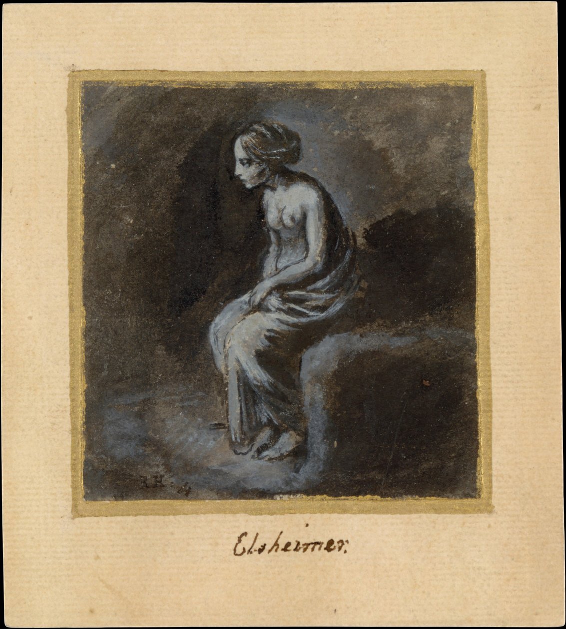 Ülő fiatal nő, 16. század vége – 17. század eleje. alkotó: Adam Elsheimer