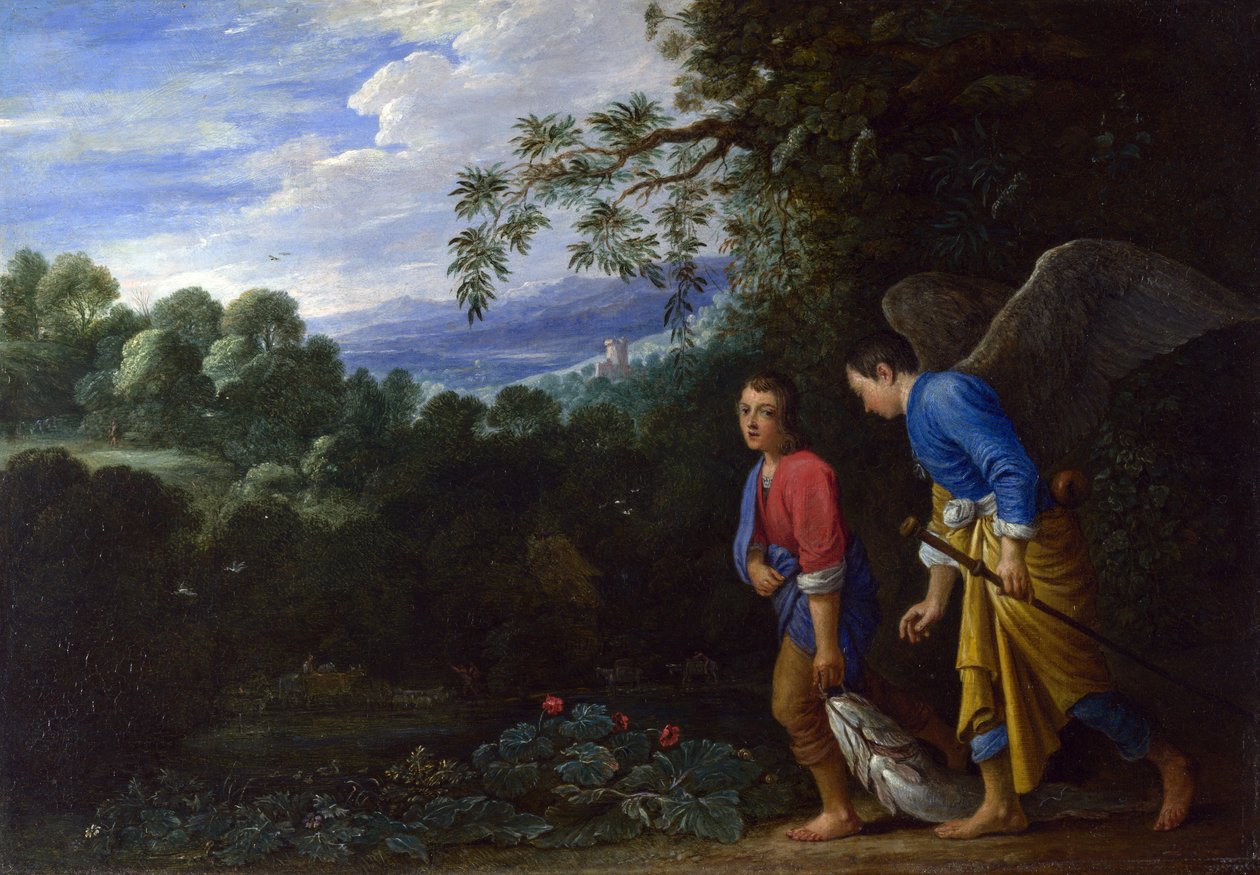 Tóbiás és Rafael arkangyal, 1650 körül alkotó: Adam Elsheimer