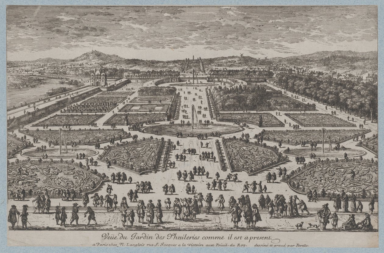 A Tuileriák kertje, 1680., 1680. alkotó: Adam Perelle