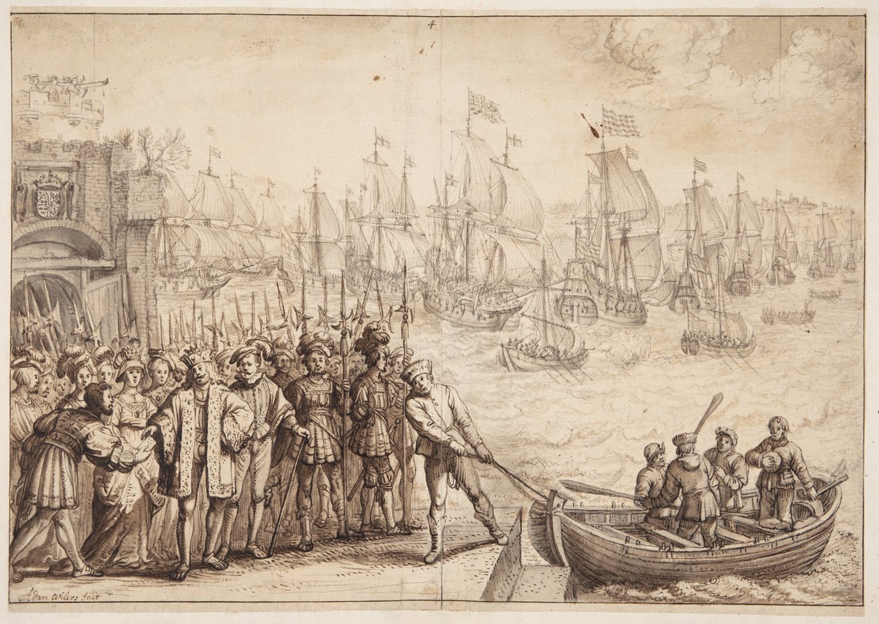 II. Christian 1523-ban elhagyja Koppenhágát alkotó: Adam Willaerts