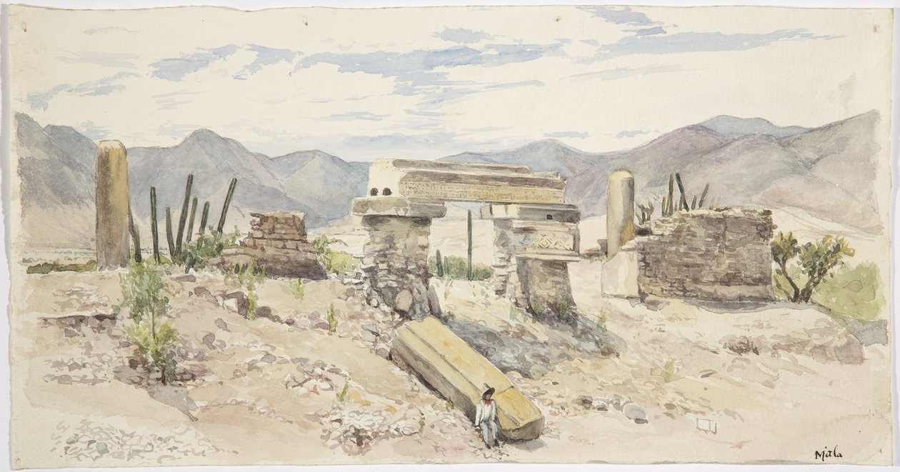 Romok Mitlában, Oaxaca, Mexikó alkotó: Adela Breton