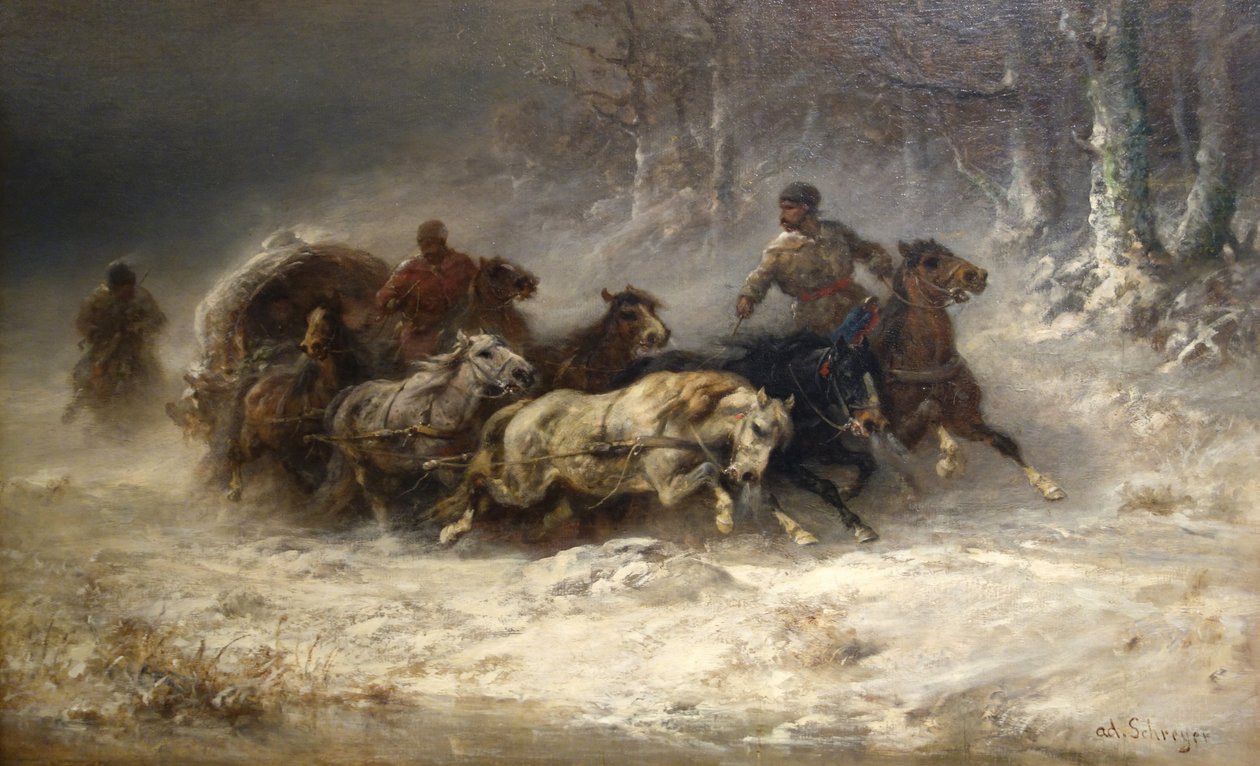 Menekülés Moszkvából alkotó: Adolf Schreyer