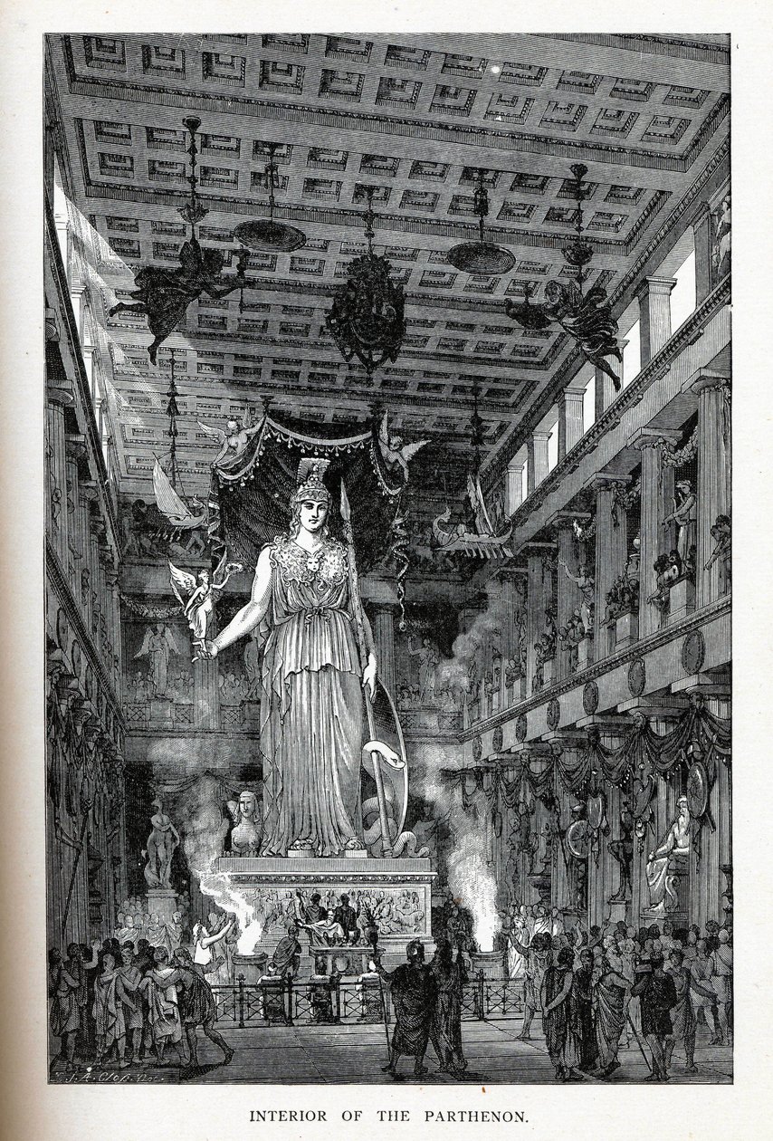 A Parthenon belseje, 1882 alkotó: Adolf Closs