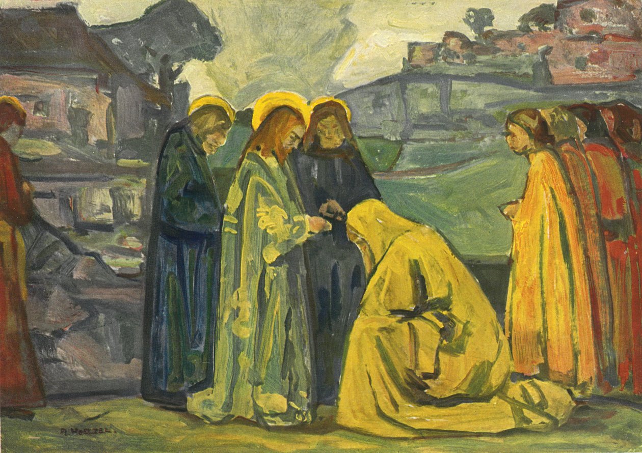Krisztus és a kánai nő alkotó: Adolf Holzel
