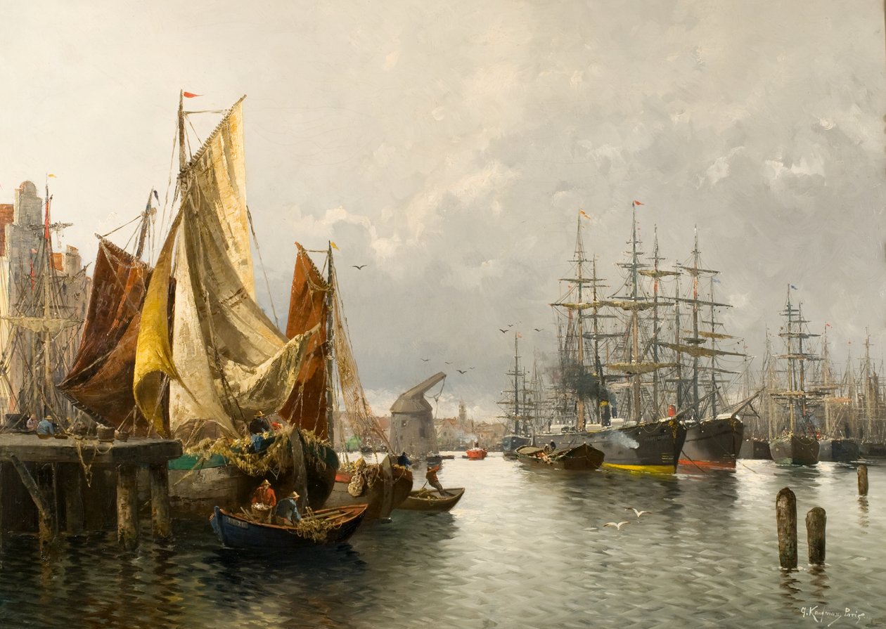 Le Havre kikötőjében alkotó: Adolf Kaufmann