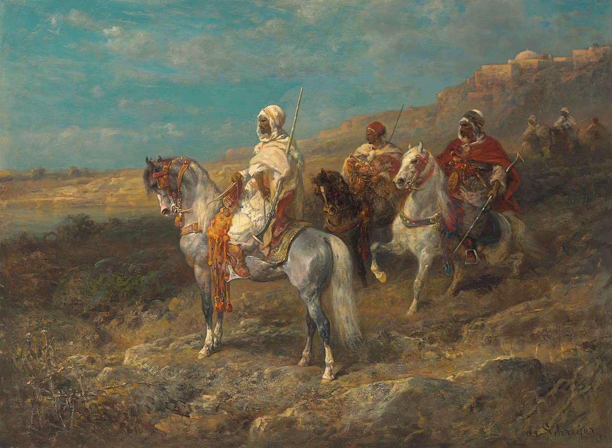 Arab fehér lovon alkotó: Adolf Schreyer