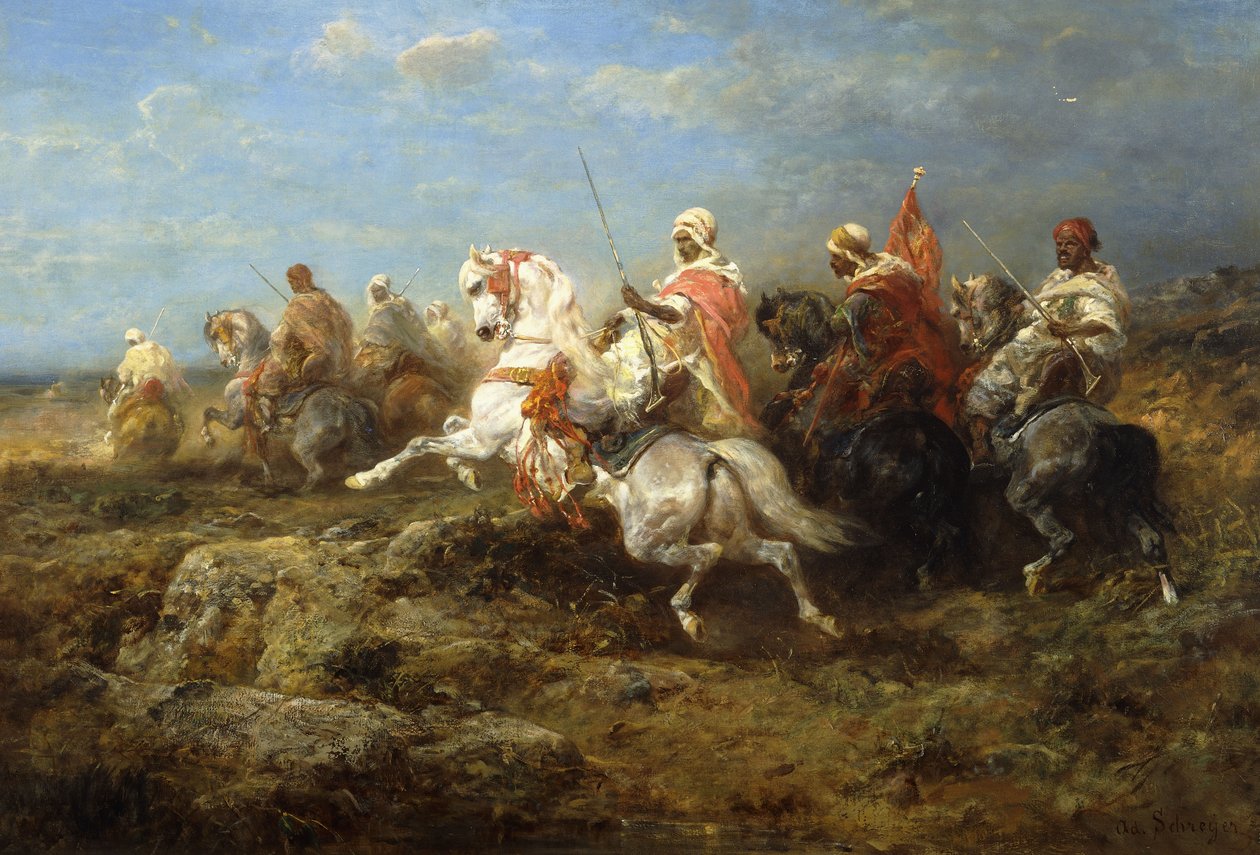 Arab őrjárat, alkotó: Adolf Schreyer