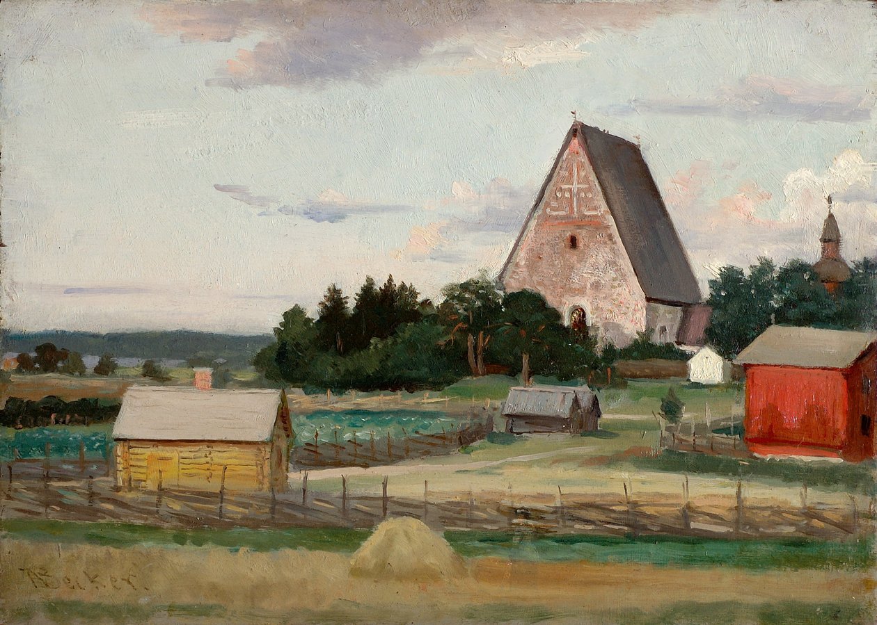 Lőcsei templom, vázlat alkotó: Adolf von Becker