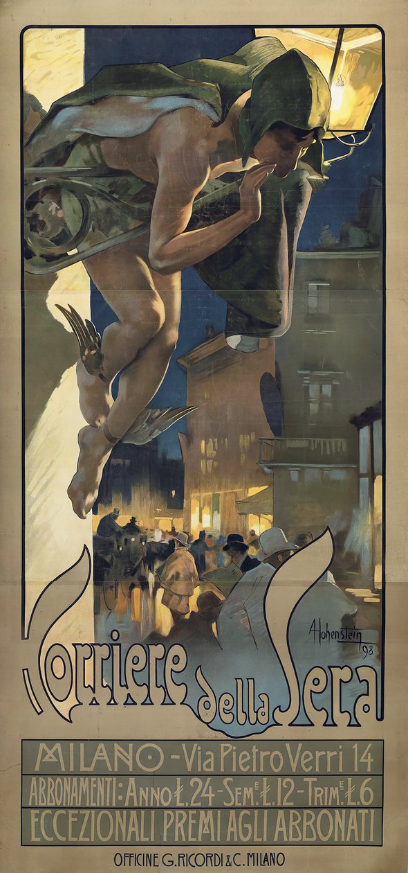 Corriere della Sera, 1898. alkotó: Adolfo Hohenstein