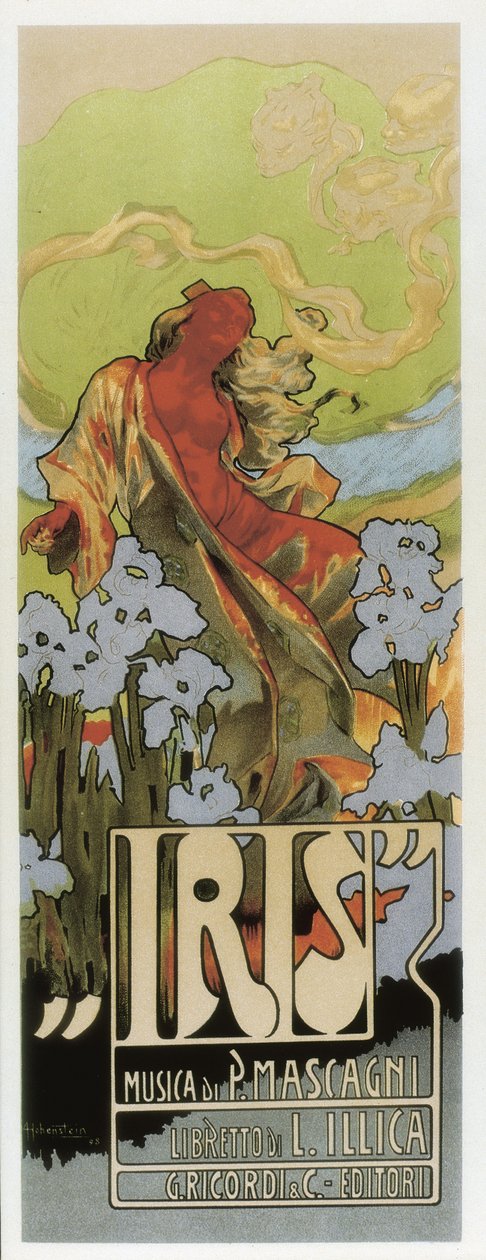 Opera "Iris, Pietro Mascagni alkotó: Adolfo Hohenstein