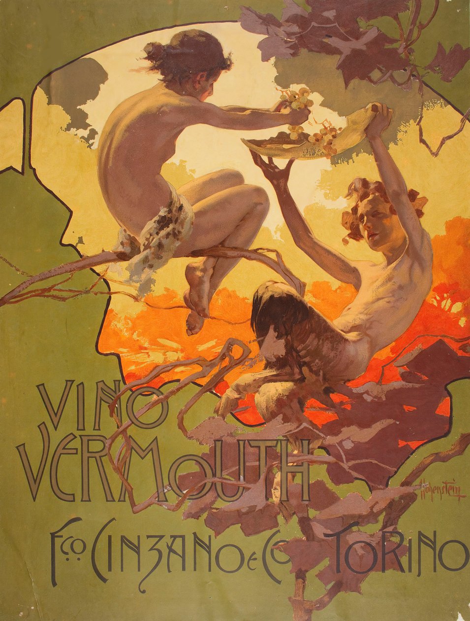 Vermut Cinzano, 1901. alkotó: Adolfo Hohenstein