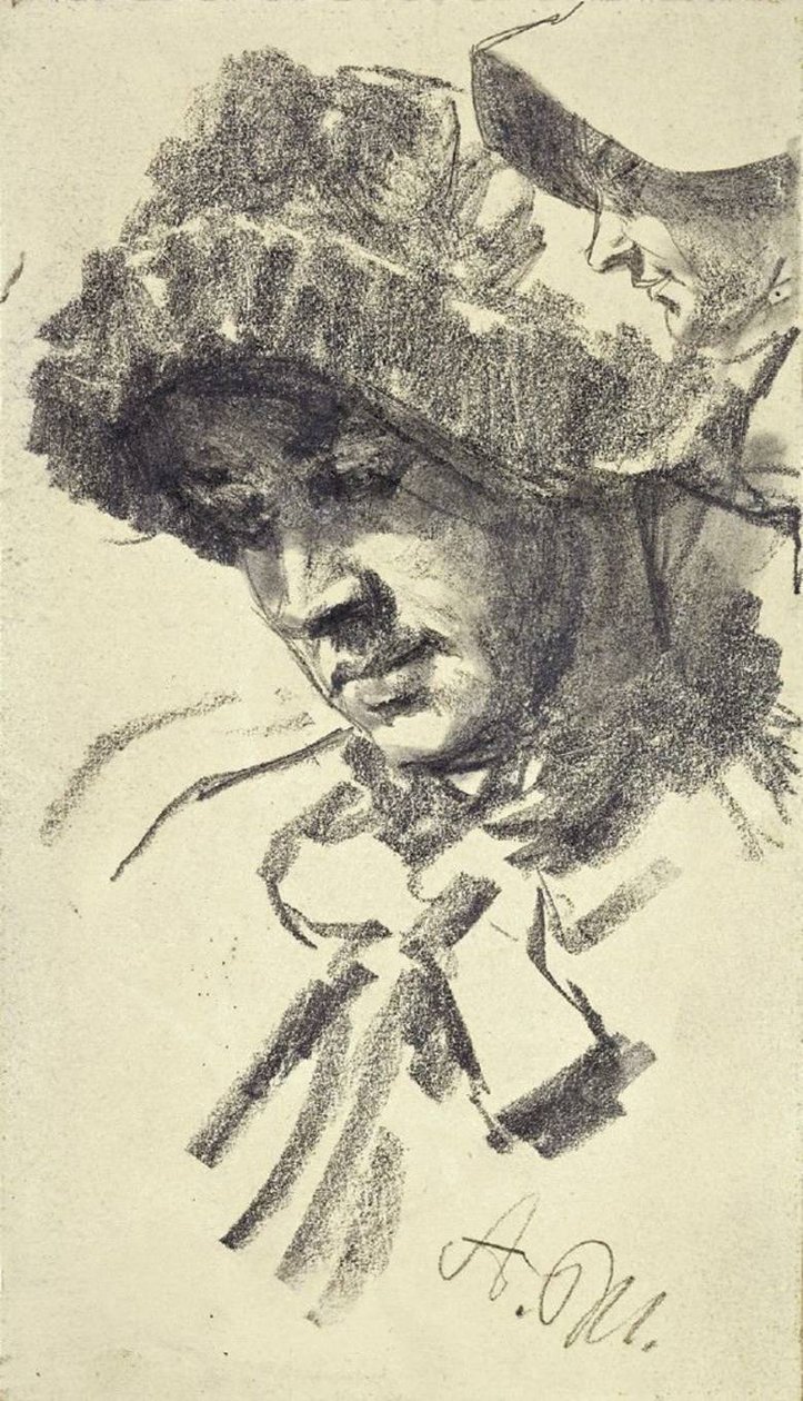 Kalapos nő alkotó: Adolph Menzel