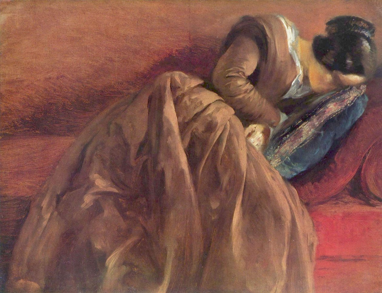 Menzel húga, Emilie álmában alkotó: Adolph Menzel