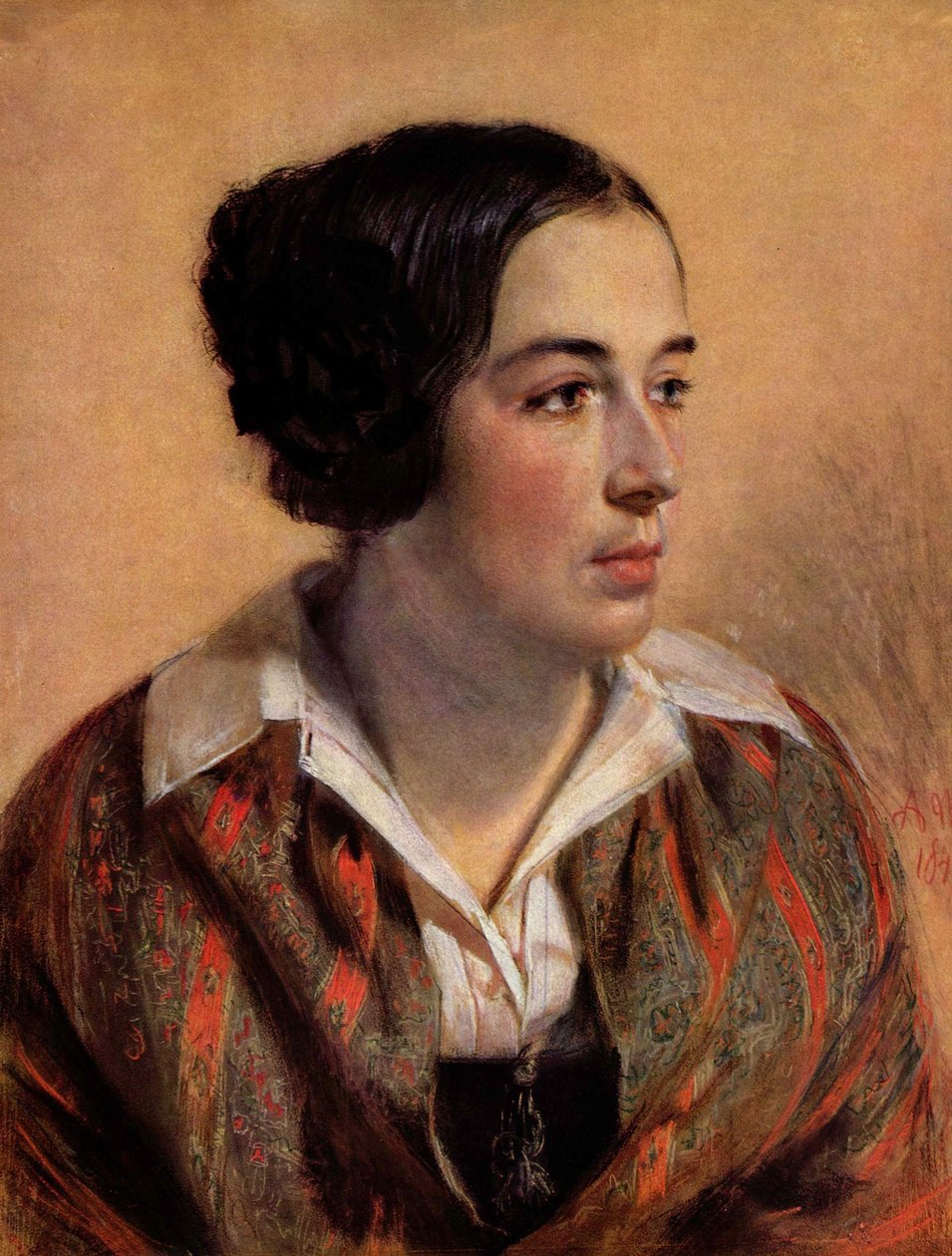 Karoline Arnold portréja alkotó: Adolph Menzel