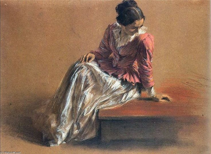 Ülő Nő alkotó: Adolph Menzel