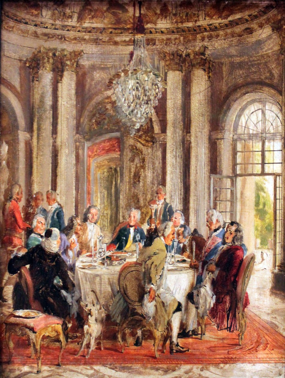 Kerekasztal Friedrichs II alkotó: Adolph Menzel
