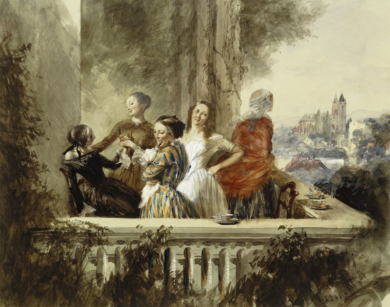 A szabadban, 1852 alkotó: Adolph Menzel