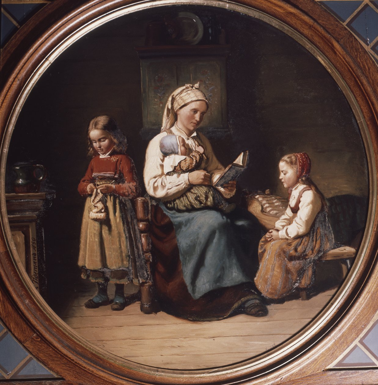 Anya tanítás alkotó: Adolph Tidemand