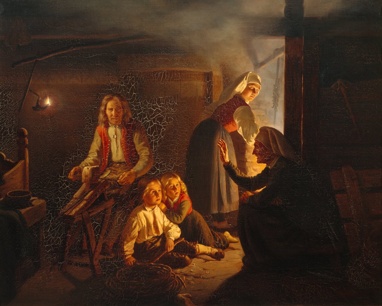 A mesélő (festmény) alkotó: Adolph Tidemand