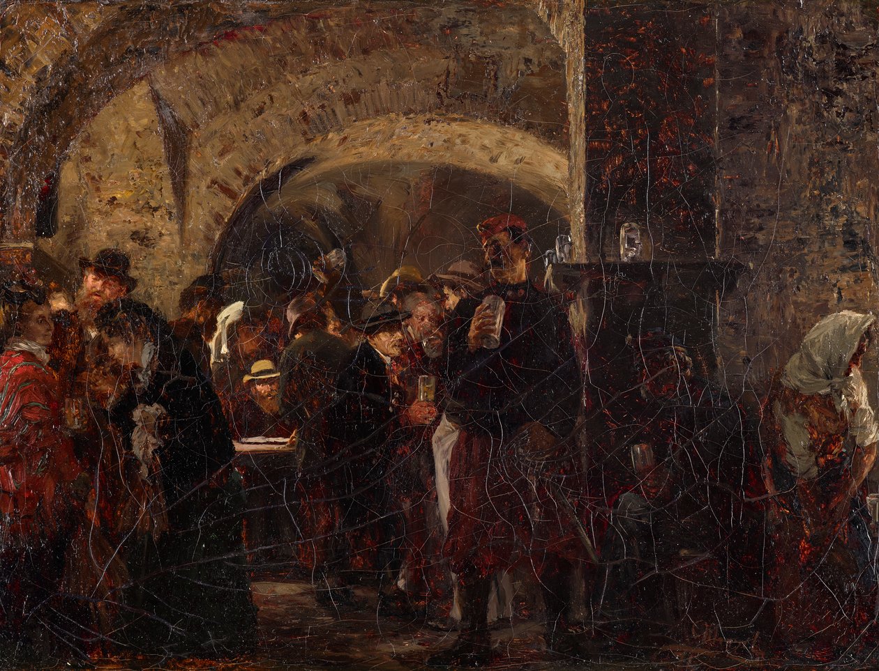 Az Esterházykeller Bécsben alkotó: Adolph Menzel
