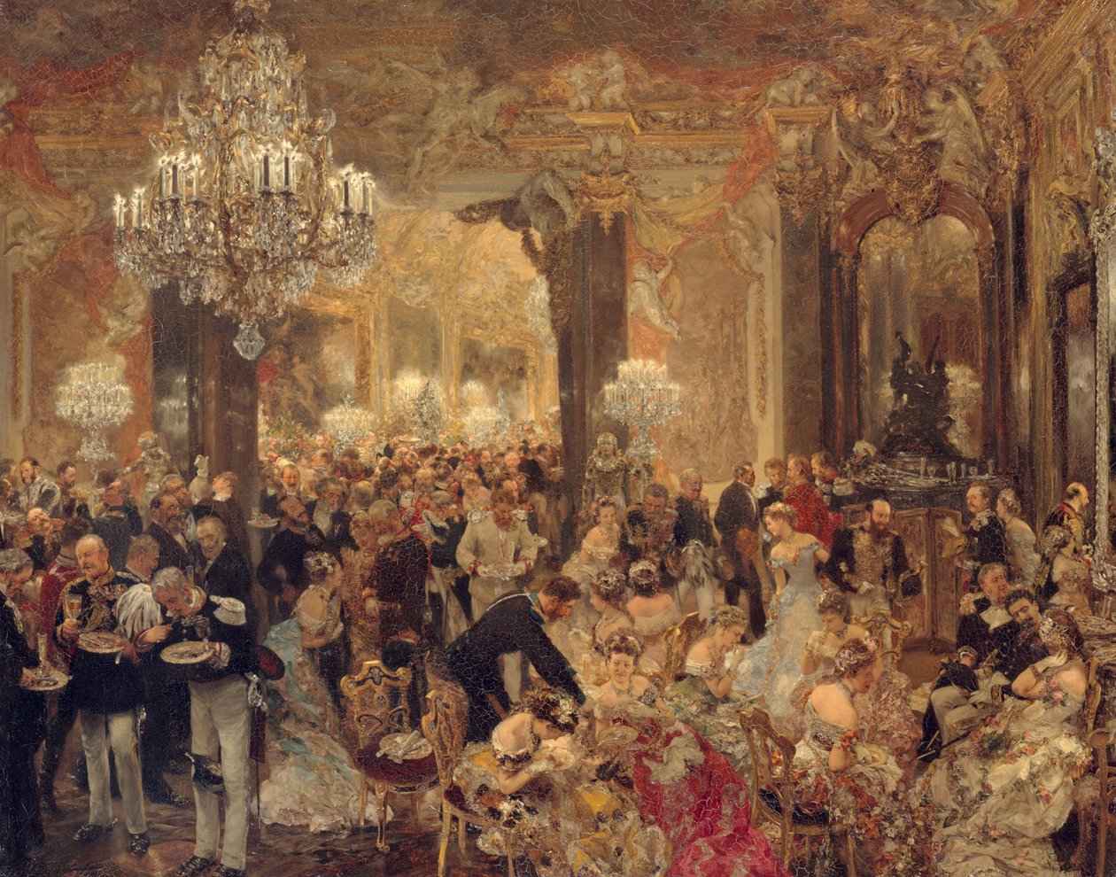 Vacsora a bálon, 1878 alkotó: Adolph Menzel