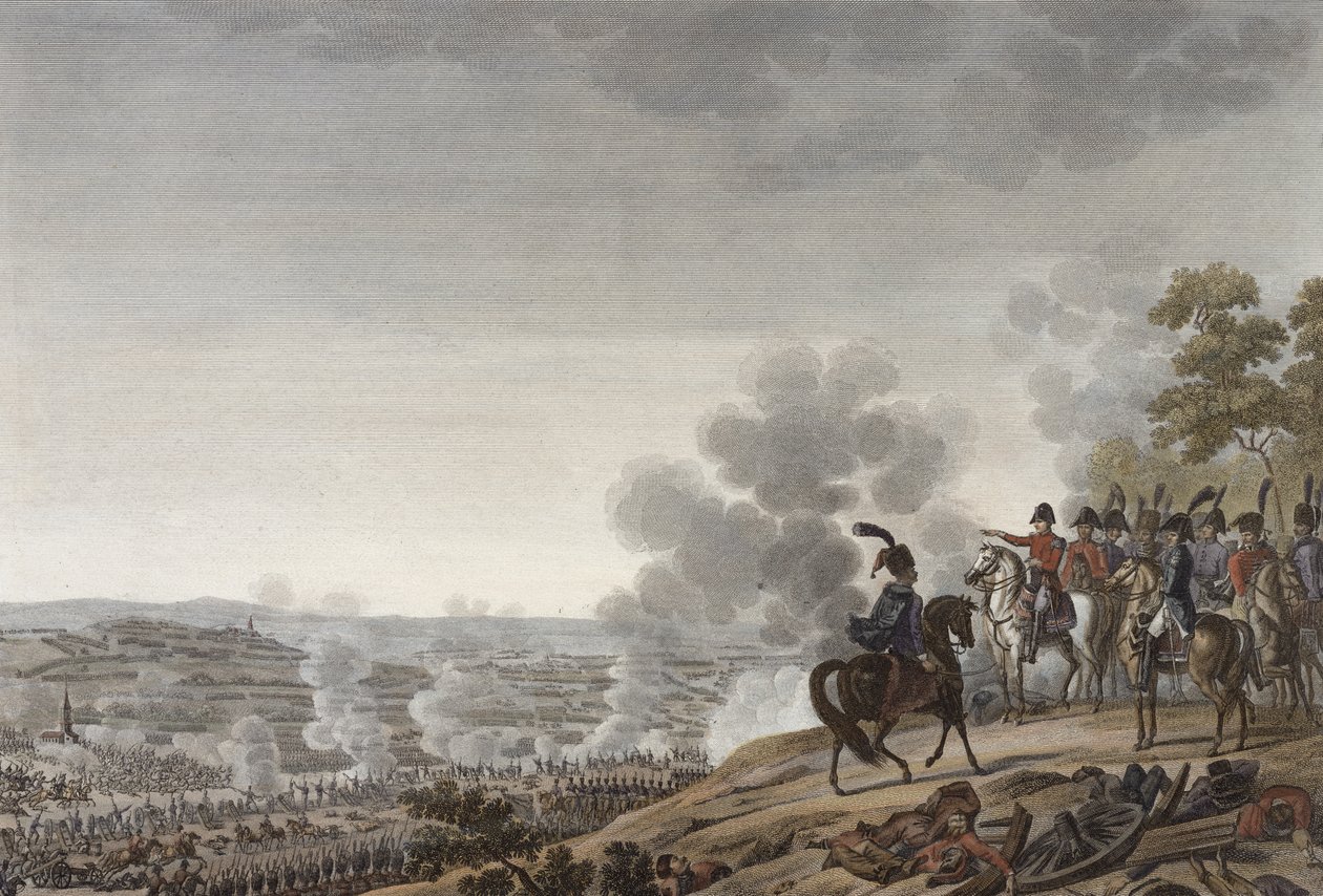 A moszkvai csata, 1812. szeptember 7., vésette: Jacques Couche (sz. 1759) (akvatinta) alkotó: Adolphe Roehn