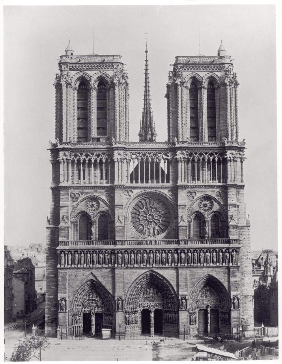 A Notre-Dame homlokzata, Párizs, 19. század vége alkotó: Adolphe Giraudon