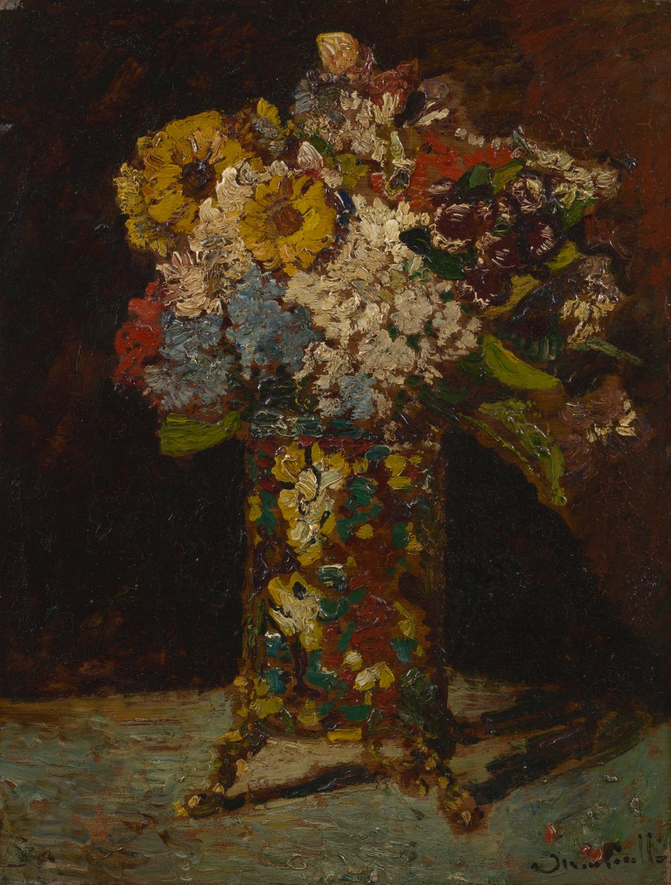Váza virágokkal alkotó: Adolphe Joseph Thomas Monticelli