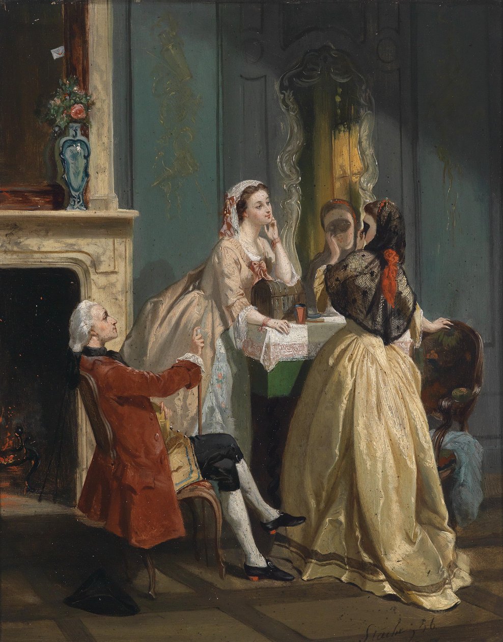 Elegáns társaság alkotó: Adolphe Stache