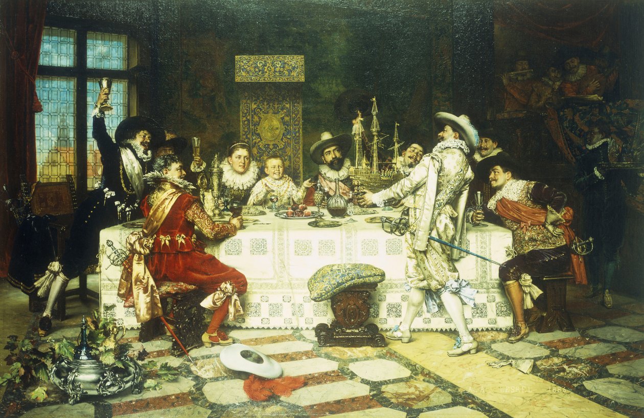 A herceg születésnapi partija alkotó: Adolphe Alexandre Lesrel