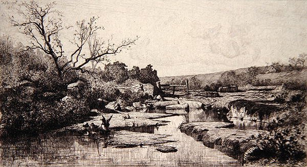 Az Albarine folyó forrása alkotó: Adolphe Appian