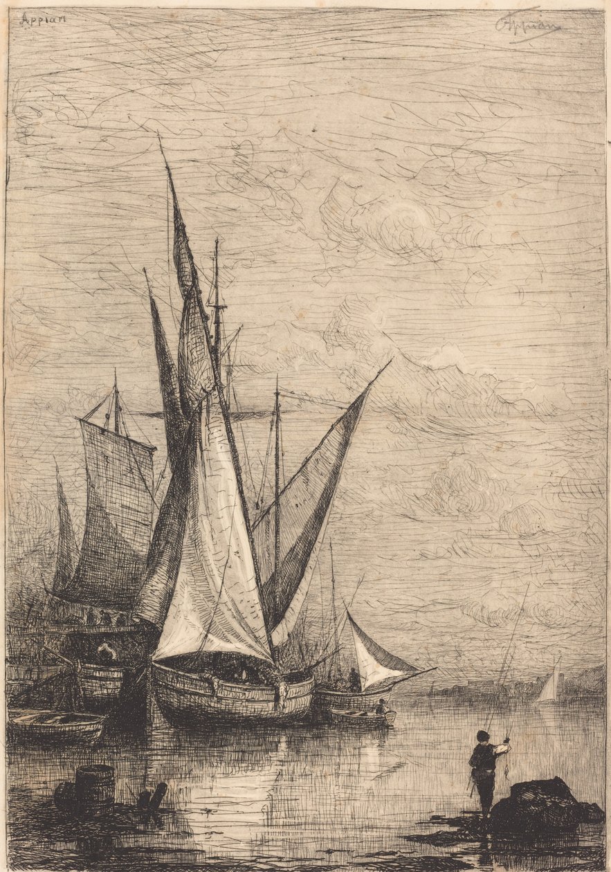 Genova kikötője alkotó: Adolphe Appian