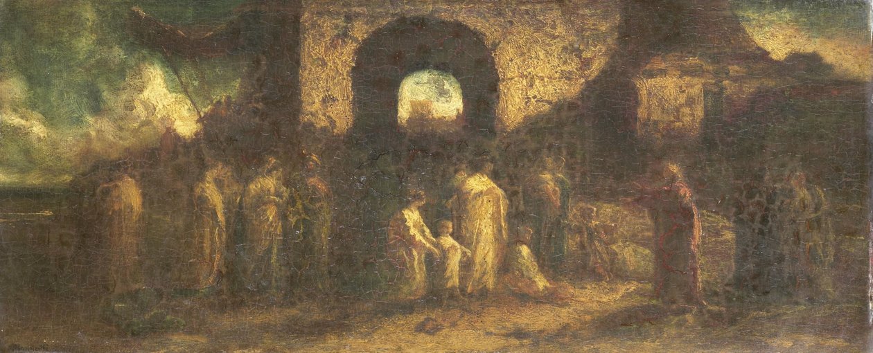 Krisztus megáldja a gyermekeket alkotó: Adolphe Joseph Thomas Monticelli