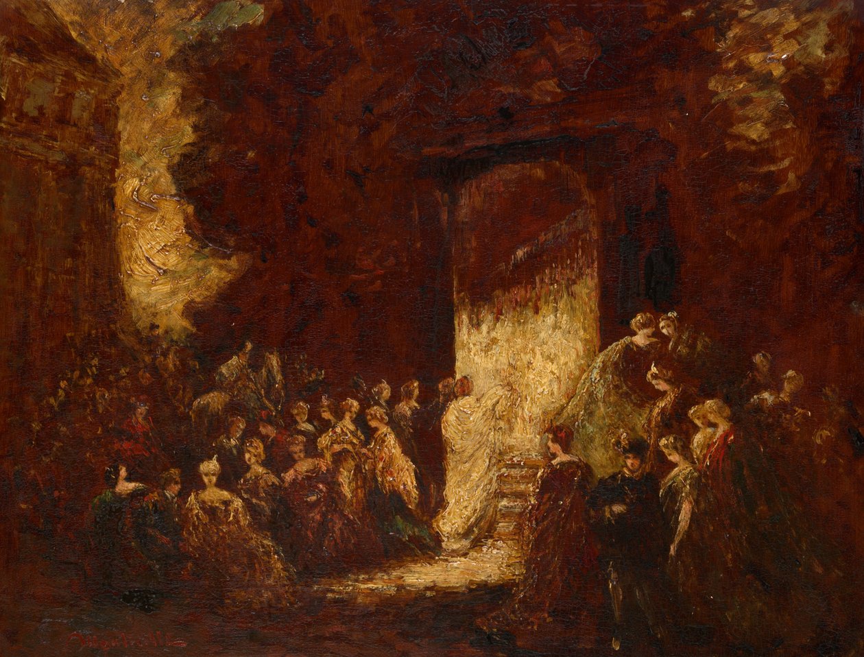 Délutáni parti alkotó: Adolphe Joseph Thomas Monticelli