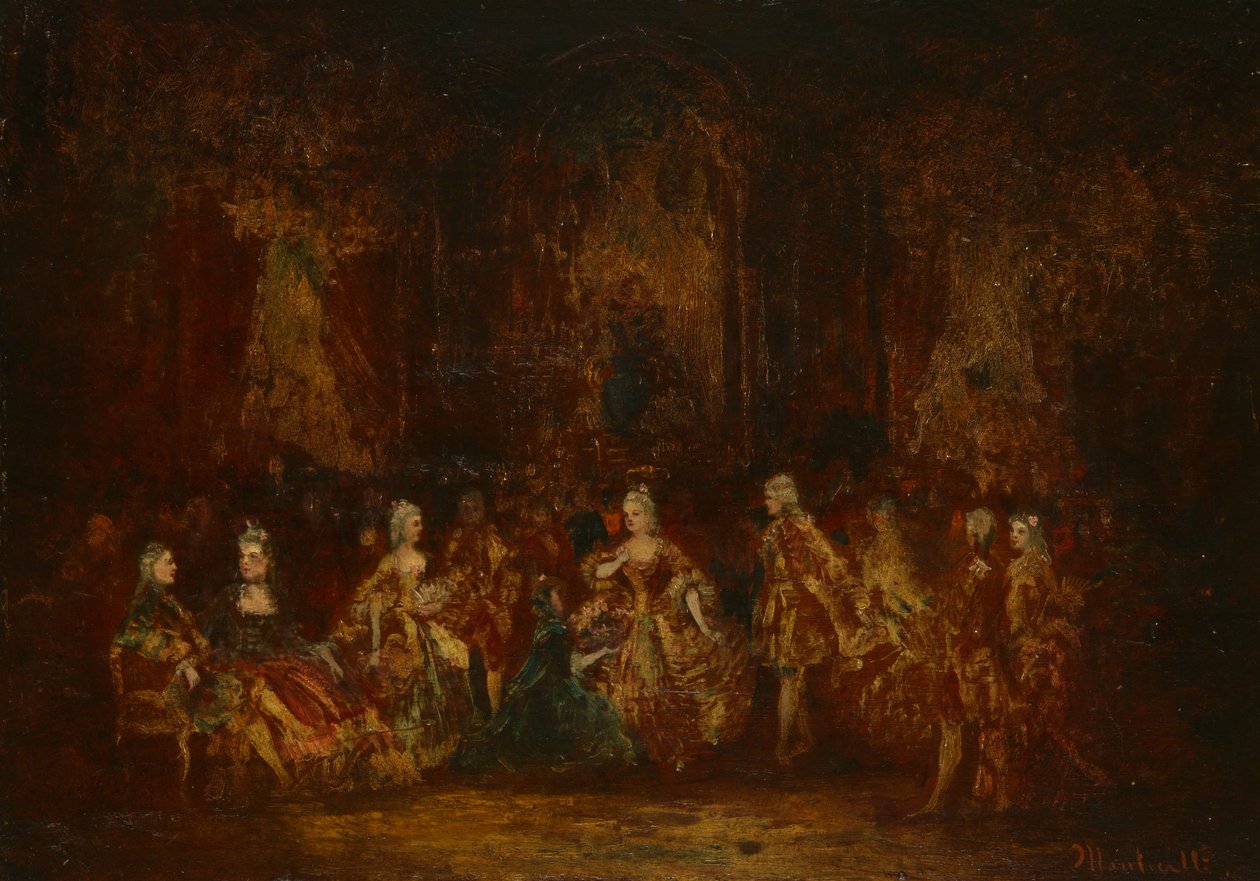 Személyek XV. Lajos jelmezében alkotó: Adolphe Joseph Thomas Monticelli