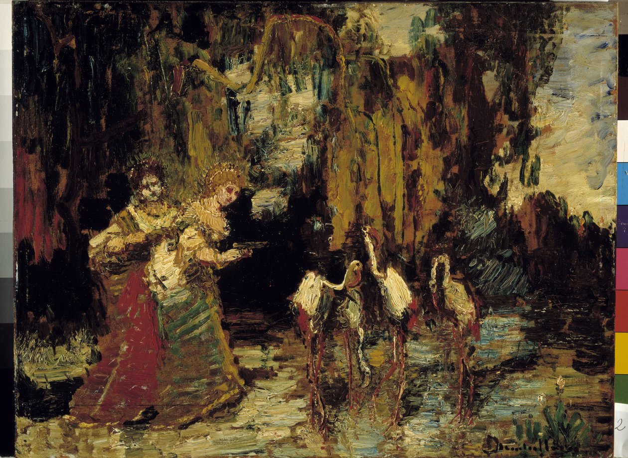 A flamingók alkotó: Adolphe Joseph Thomas Monticelli